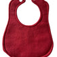 The back of kente print african baby bib, made of red fleece. Keywords include: african print baby bib, ankara print baby bib, handmade baby bib, best baby shower gift  
