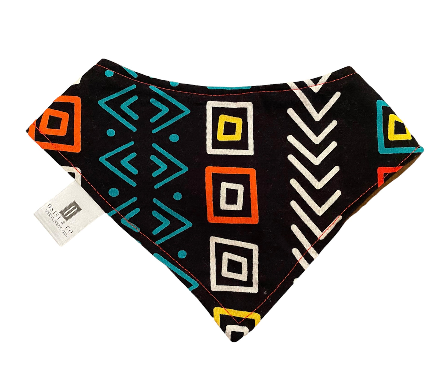 Graffiti mud cloth bandanna bib